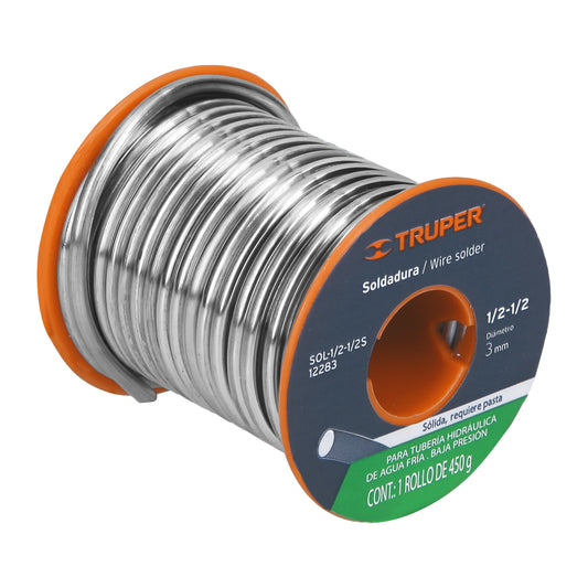 Soldadura sólida 1/2-1/2 para tubería de baja presión, 450 g Caja con 2, 12283