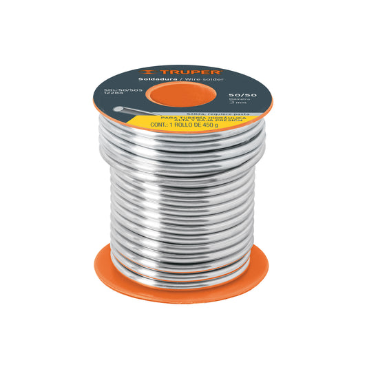 Soldadura sólida 50/50 para tubería hidráulica, 450 g Caja con 2, 12284