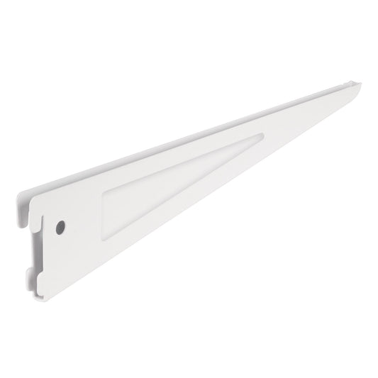 Ménsula plana blanca para cremallera doble, 37cm, Fiero Caja con 10, 47716