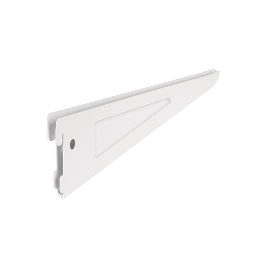 Ménsula plana blanca para cremallera doble, 22cm, Fiero Caja con 10, 47713