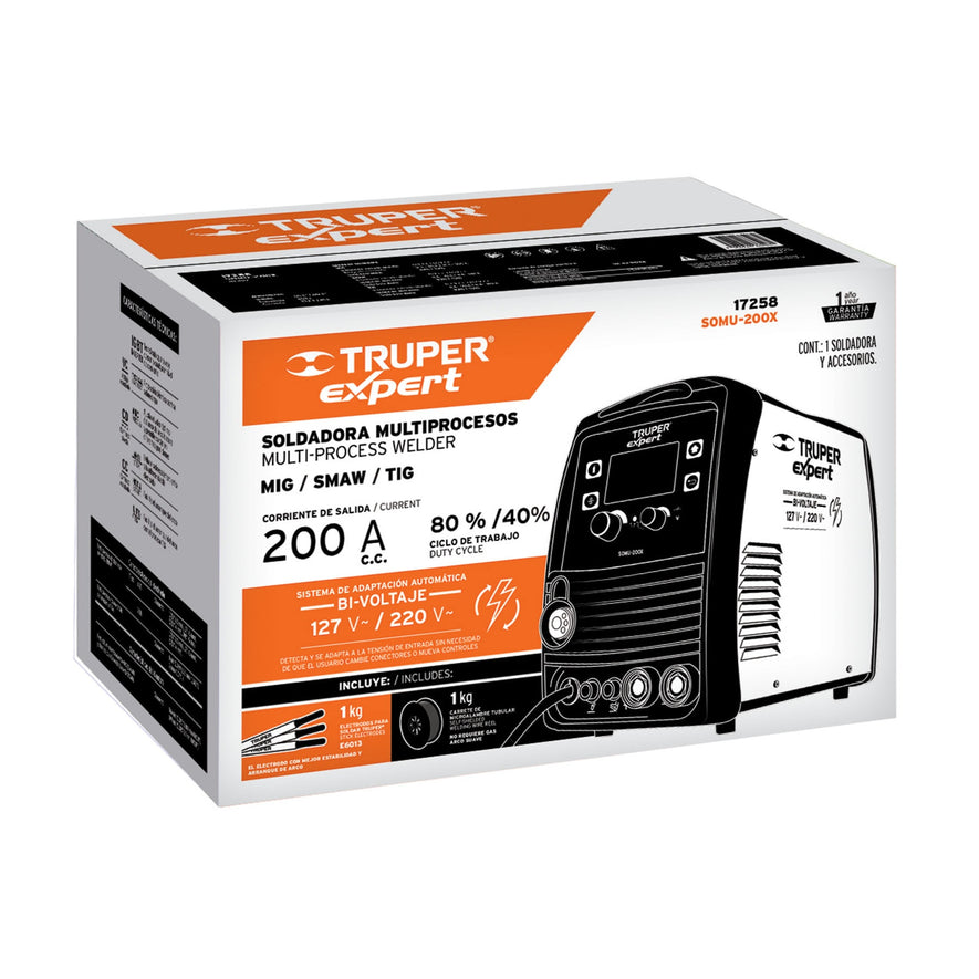 Soldadora multiproceso de 200 A, Truper Expert, 17258