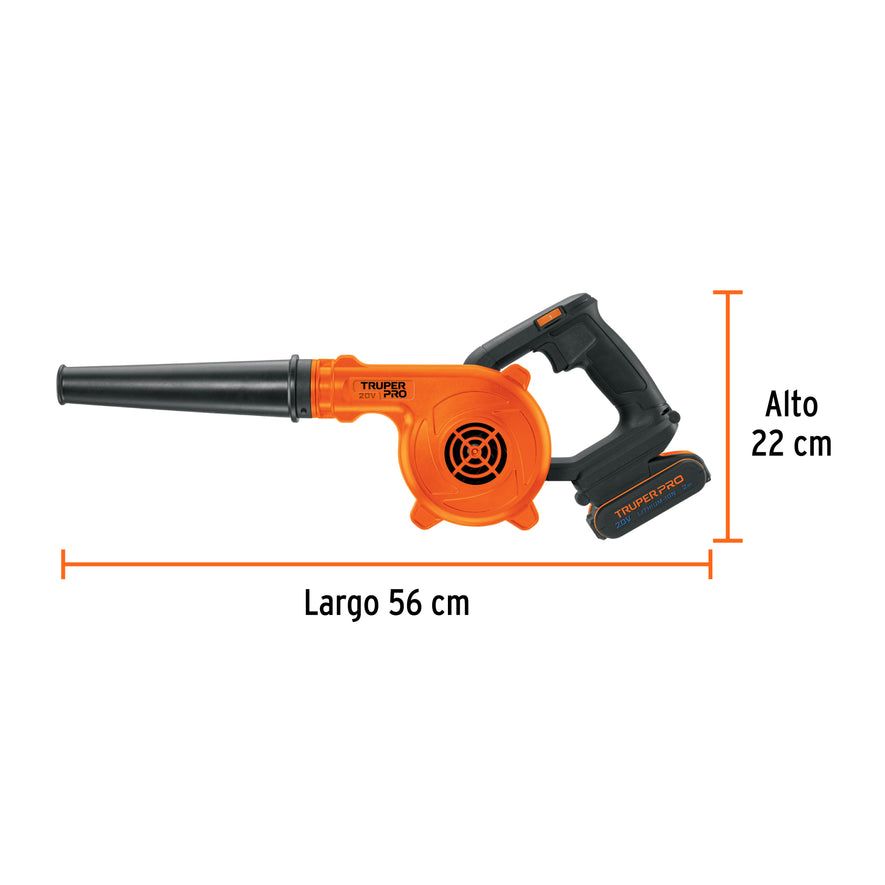 Sopladora para taller, 20V, 1 batería 2Ah, PRO, 103265