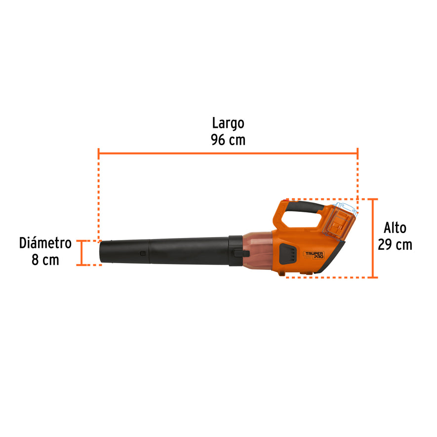 Sopladora inalámbrica 40V, sin accesorios, TRUPER PRO, 103555