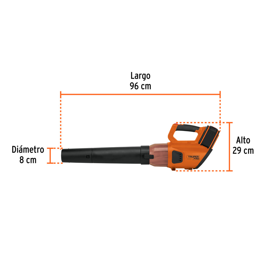 Sopladora inalámbrica 40V, 2 baterías 2Ah, 1 carg.dual, PRO, 103303