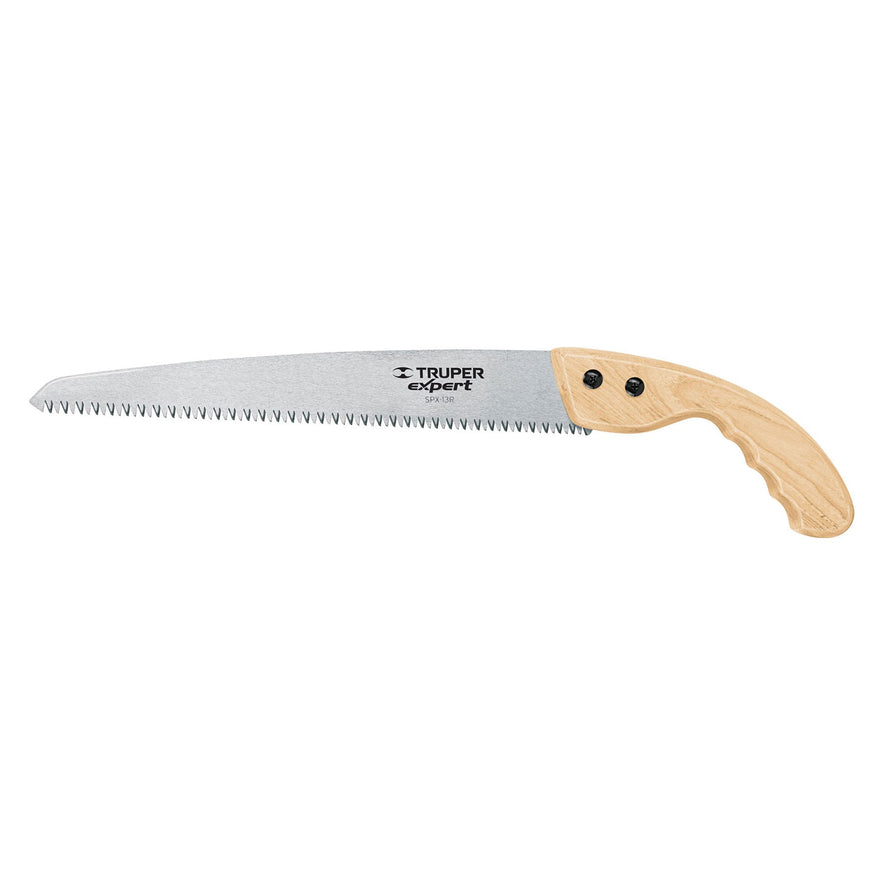 Serrucho de poda 13',hoja recta,7 DPP, mango madera, EXPERT Caja con 3, 100122
