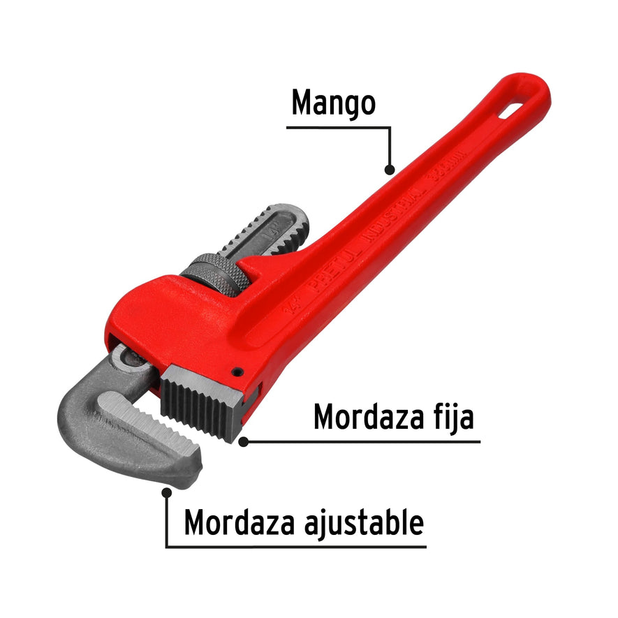 Llave stilson 14' cuerpo de hierro maleable, Pretul Caja con 2, 22013