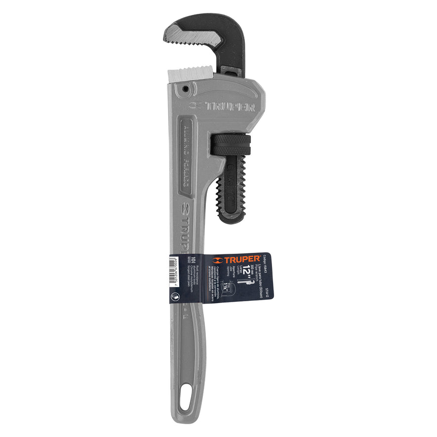 Llave stilson 12' cuerpo de aluminio, Truper Caja con 3, 15843