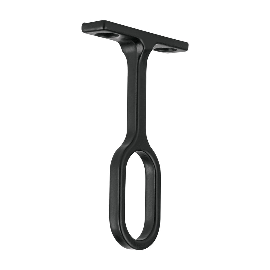 Soporte negro para tubo ovalado de closet, Hermex Caja con 10, 46586