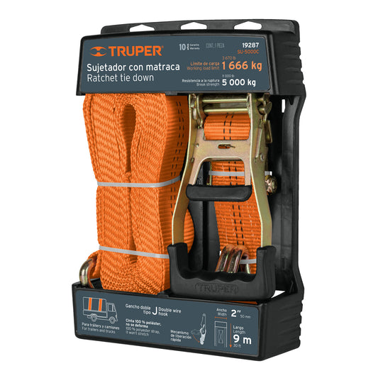 Sujetador con matraca carga máxima 5000 kg, Truper, 19287