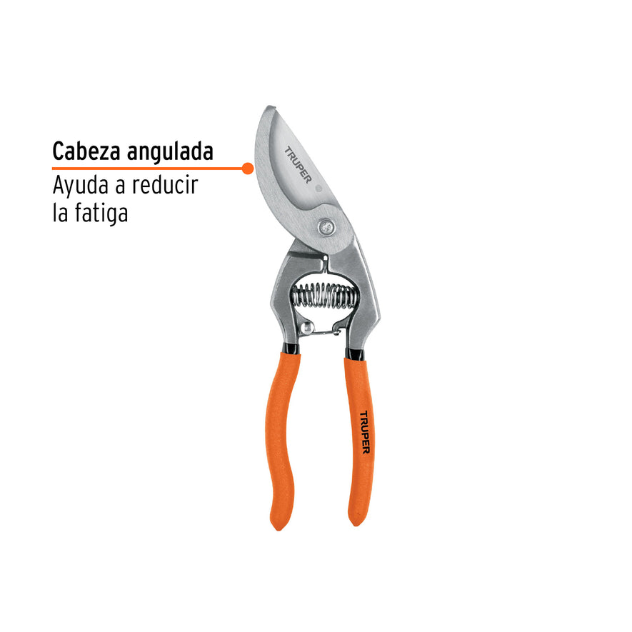 Tijera forjada p/poda 8-1/2' cuchilla paso, cabeza angulada Caja con 3, 18465