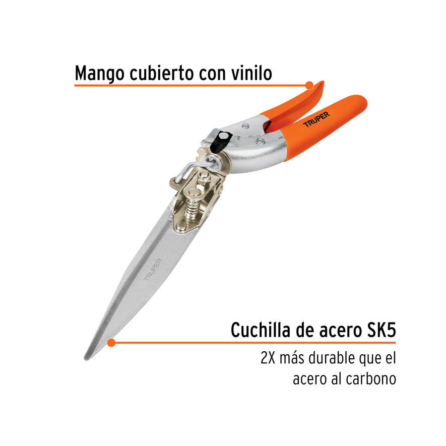 Tijera doméstica 13' para poda de césped, Truper Caja con 3, 18452