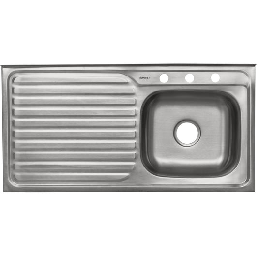 Tarja de sobreponer 100x50cm tina derecha, Foset Basic, 47029