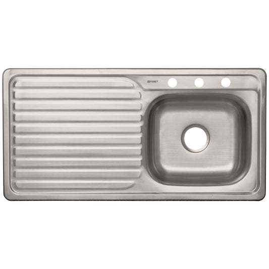 Tarja de empotrar 100x51cm tina derecha, Foset, 49172