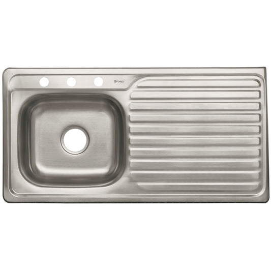 Tarja de empotrar 100x51cm tina izquierda, Foset Basic, 47020