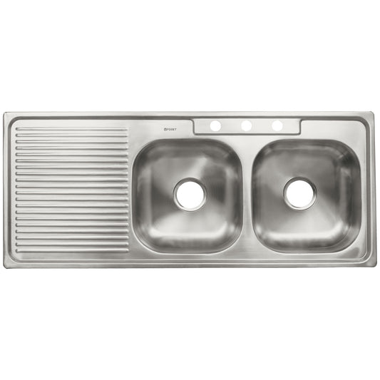 Tarja de empotrar 120x50cm doble tina derecha, Foset Basic, 47023