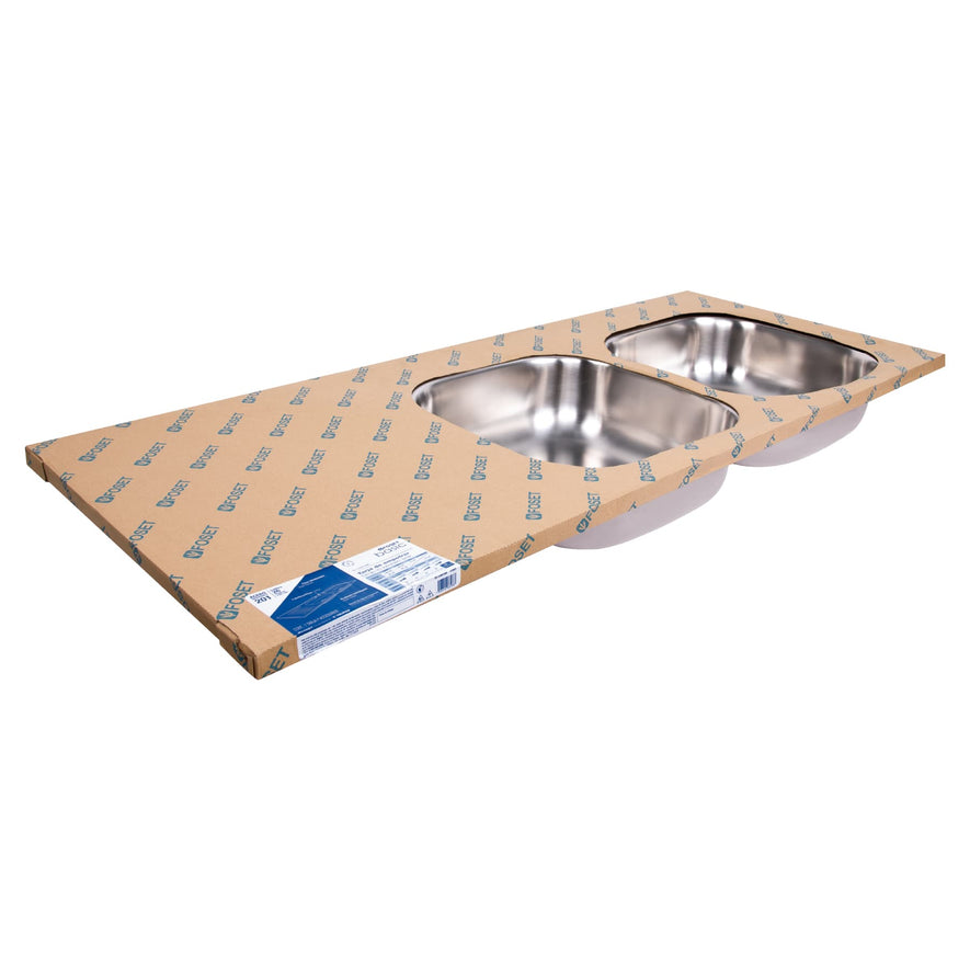 Tarja de empotrar 120x50cm doble tina derecha, Foset Basic, 47023