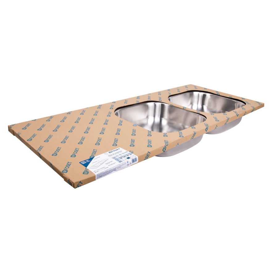 Tarja de empotrar 120x50cm doble tina derecha, Foset, 45061