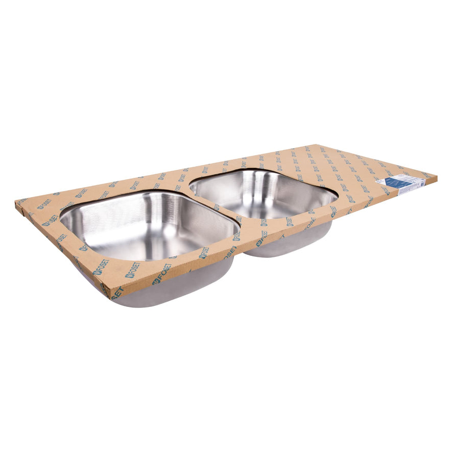 Tarja de empotrar 120x50cm doble tina izquierda, Foset Basic, 47022