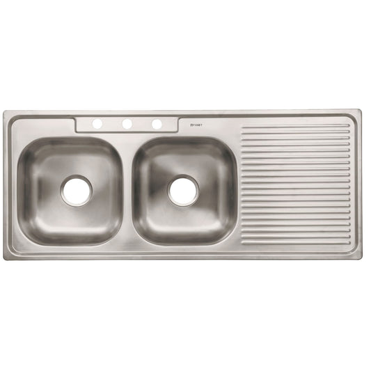 Tarja de empotrar 120x50cm doble tina izquierda, Foset, 45060