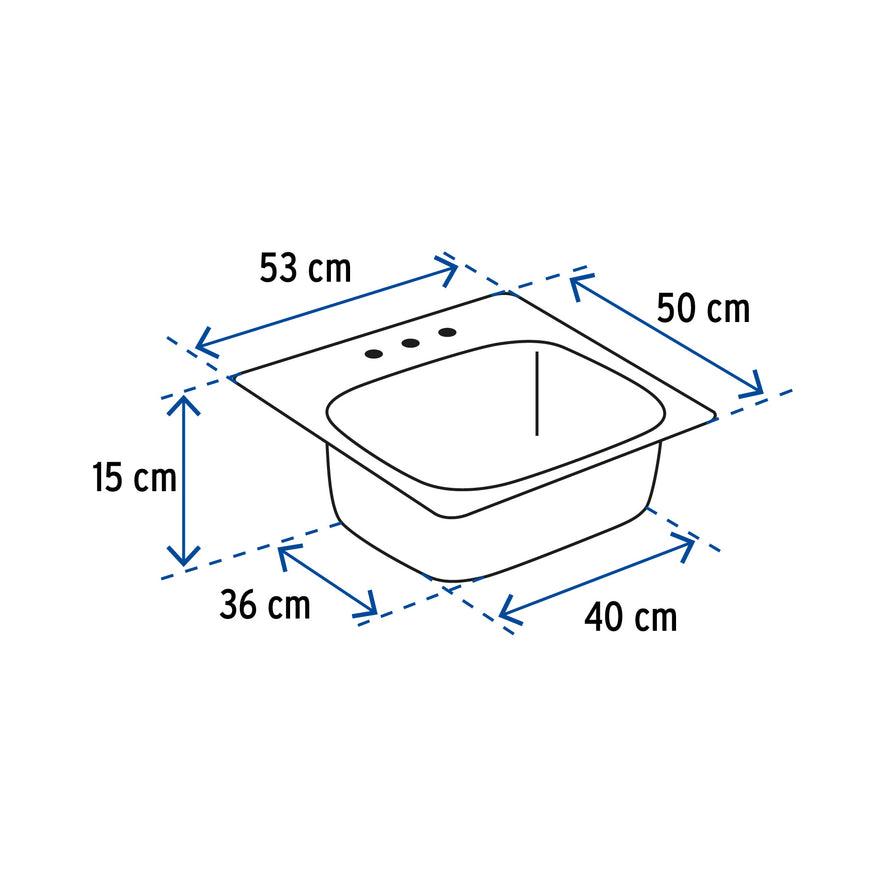 Tarja de empotrar sencilla 50x53cm, Foset Basic, 47025