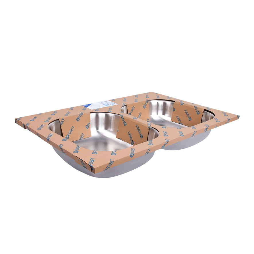 Tarja de empotrar 84x56cm doble tina, Foset, 49174