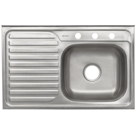 Tarja de sobreponer 80x50cm tina derecha, Foset Basic, 47027