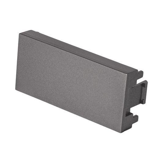 Tapón ciego acero inox de 1 módulo, línea Lisboa, Volteck Caja con 12, 47832