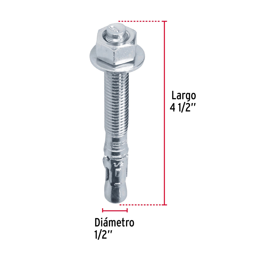 Bolsa con 4 taquetes arpón 1/2' x 4-1/2', Fiero Caja con 6, 46673