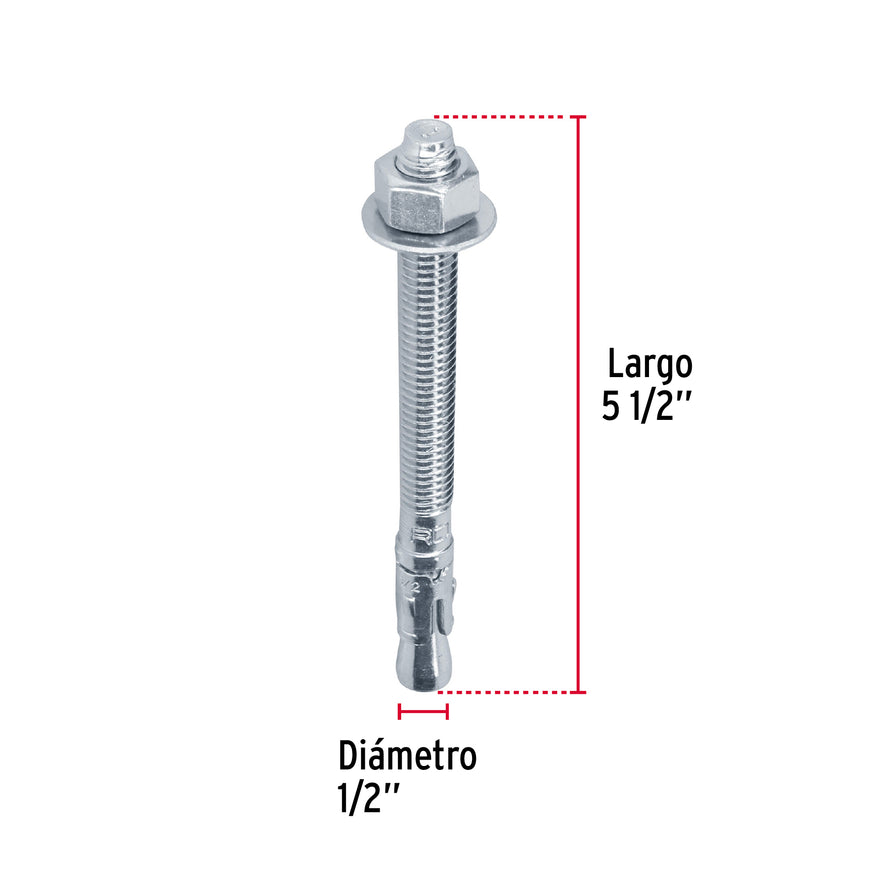 Bolsa con 4 taquetes arpón 1/2' x 5-1/2', Fiero Caja con 6, 46674