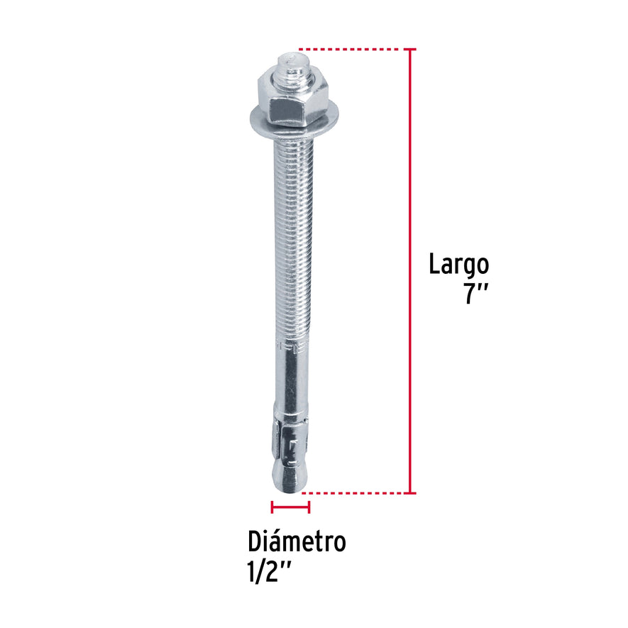 taquetes arpón de 1/2' x 7', Fiero Caja con 25, 46650