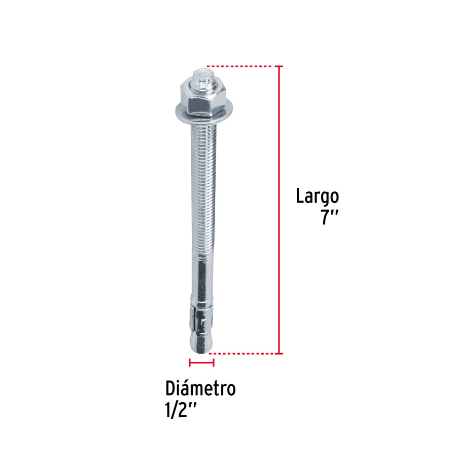 Bolsa con 4 taquetes arpón 1/2' x 7', Fiero Caja con 6, 46675