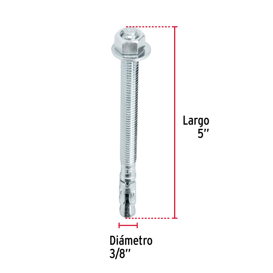 taquetes arpón de 3/8' x 5', Fiero Caja con 50, 46644