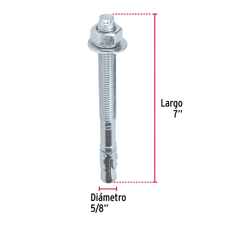 taquetes arpón de 5/8' x 7', Fiero Caja con 25, 46655