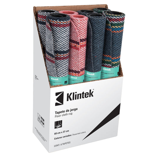 Tapete de jerga de 60 cm, Klintek Caja con 8, 53040