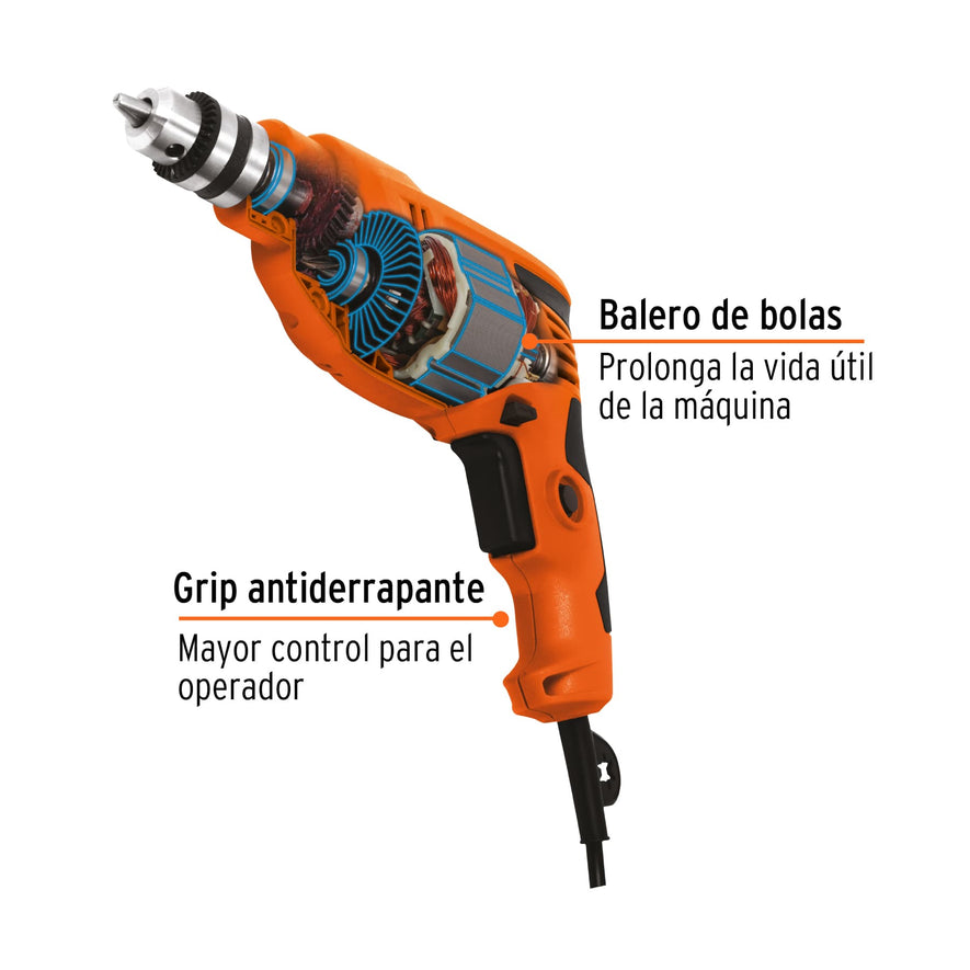 Taladro 3/8', 400W, TRUPER PRO, 16708