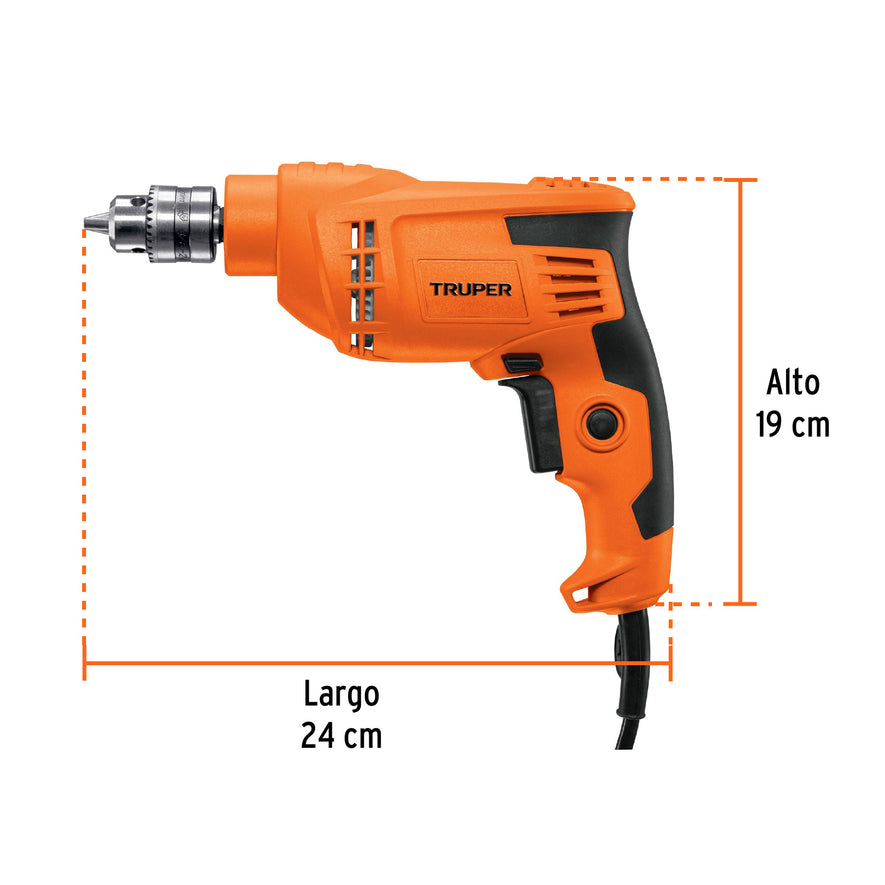 Taladro 3/8', 400W, TRUPER PRO, 16708
