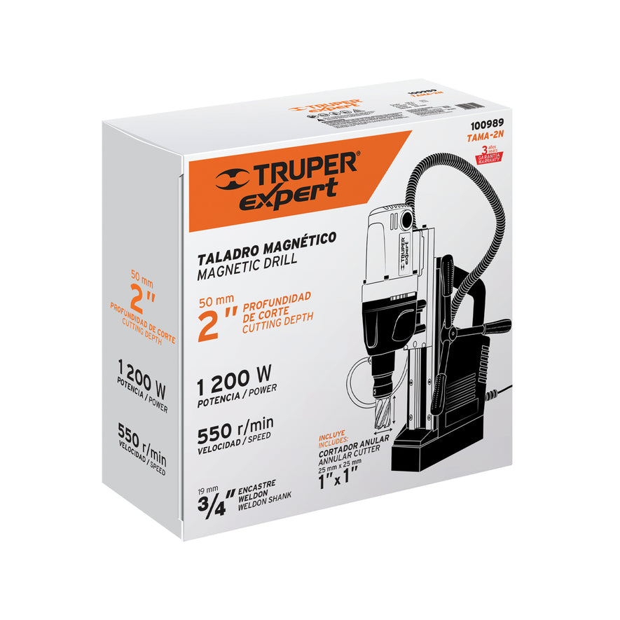 Taladro magnético 1-3/8', 1200W, TRUPER EXPERT, 100989
