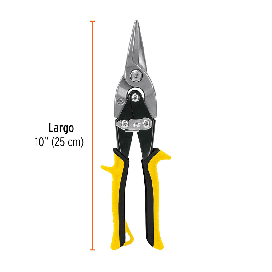 Tijera de aviación 10' corte recto, Truper Caja con 3, 18531