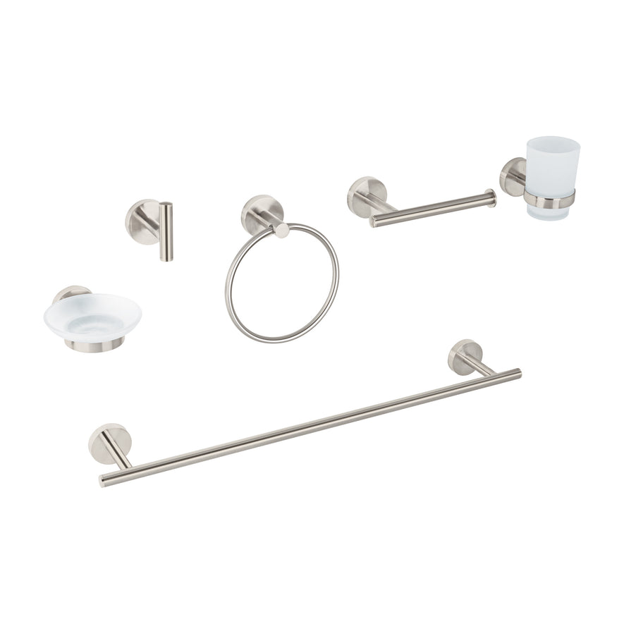 Juego de 6 accesorios para baño acabado satín, Foset Tubig, 47974