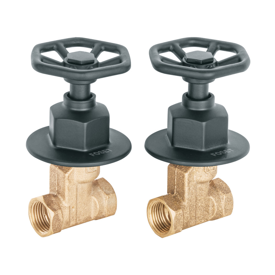 Juego llaves empotrar roscables, volante negro, Túbig, 46785