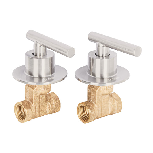 Juego llaves empotrar roscables, palanca satín, Túbig, 46778