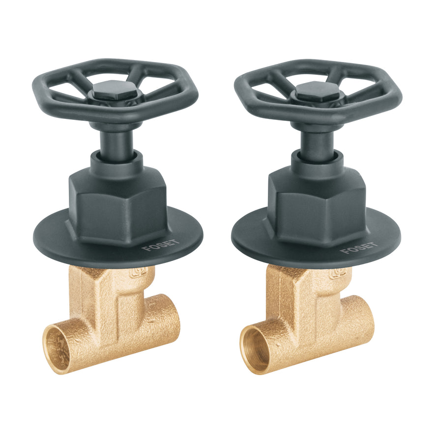 Juego llaves empotrar soldables, volante negro, Túbig, 46788