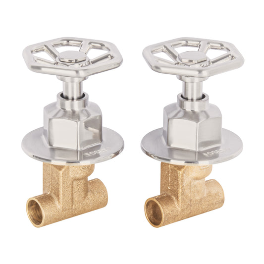 Juego llaves empotrar soldables, volante satín, Túbig, 46787