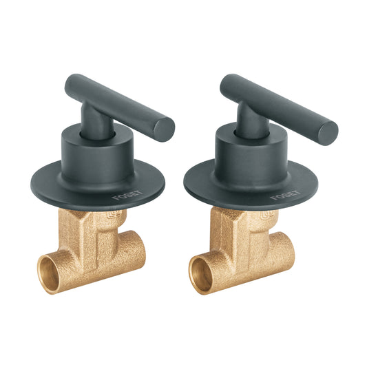 Juego llaves empotrar soldables, palanca negro, Túbig, 46782