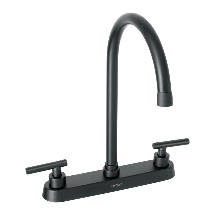 Mezcladora para fregadero,manerales palanca,negro mate,Tubig, 46773