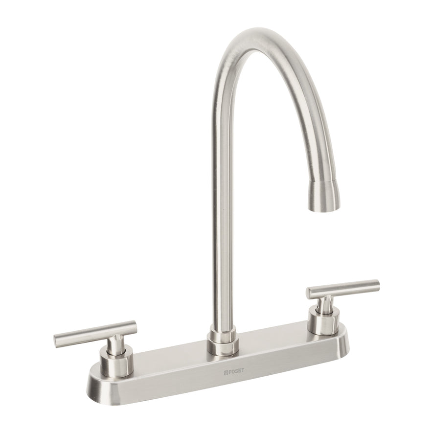 Mezcladora para fregadero, manerales palanca, satín, Tubig, 46772
