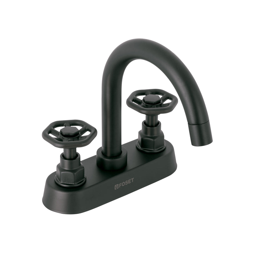 Mezcladora p/lavabo,bar,manerales redondos,negro mate,Tubig Caja con 2, 46755