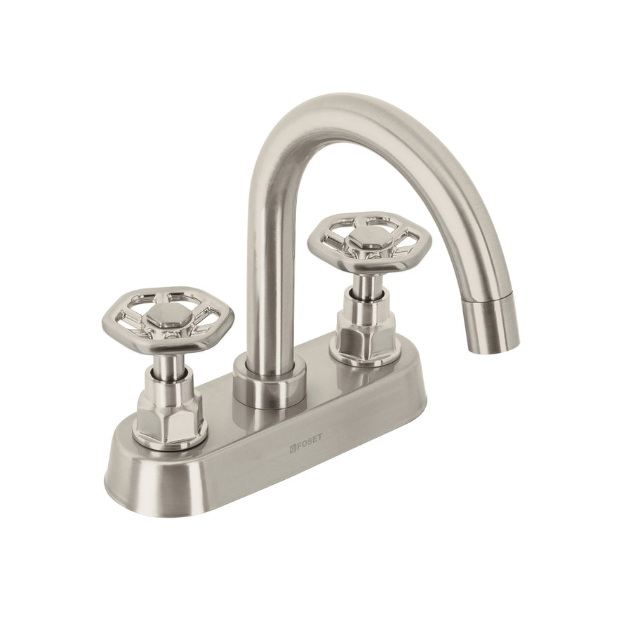 Mezcladora p/lavabo, bar, manerales redondos, satín, Tubig Caja con 2, 46754