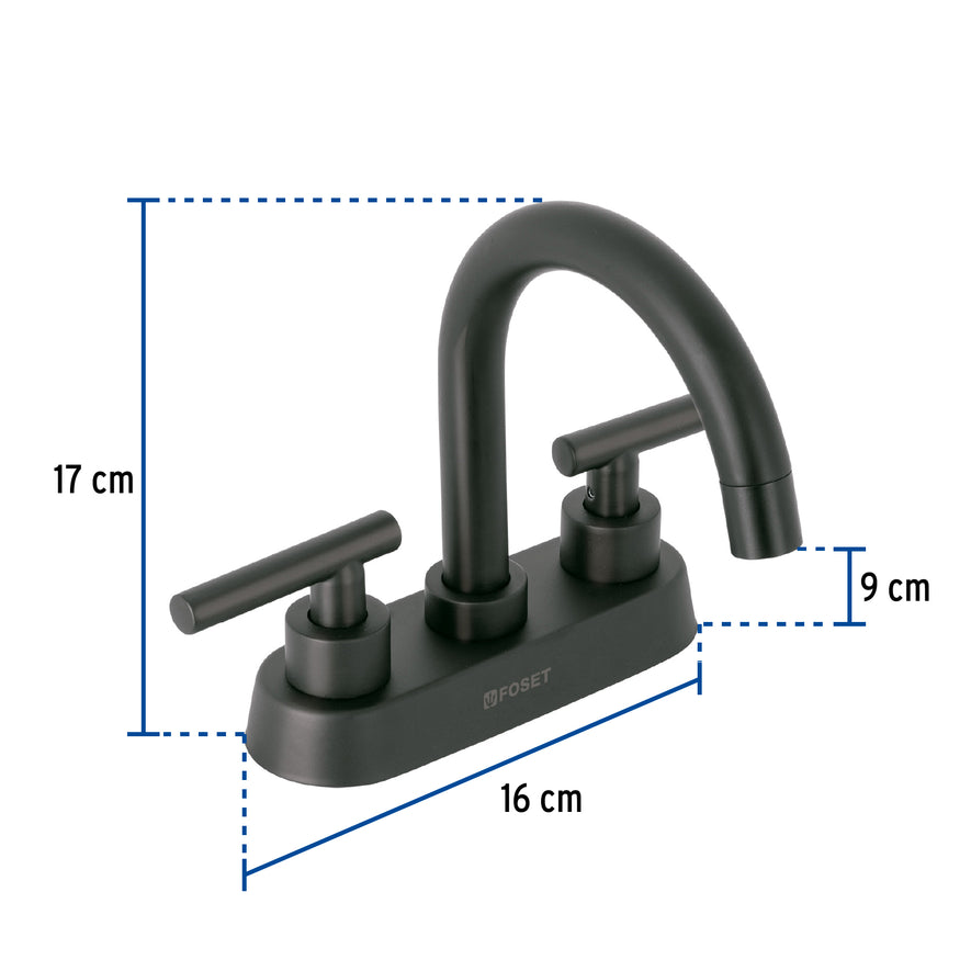 Mezcladora p/lavabo,bar,manerales palanca,negro mate,Tubig Caja con 2, 46752