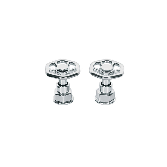 Juego de 2 manerales para mezcladora, volante, cromo, Tubig, 46869